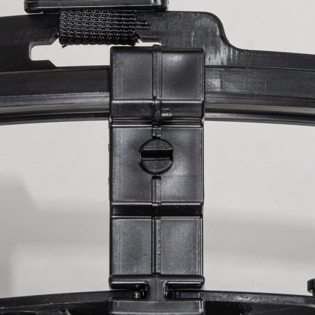 SPORTNOW Rebounder do koszykówki, regulowana wysokość, obrót 360°, Plastik, 35,6Dł x 35,6S x 75,5W cm, Czarny