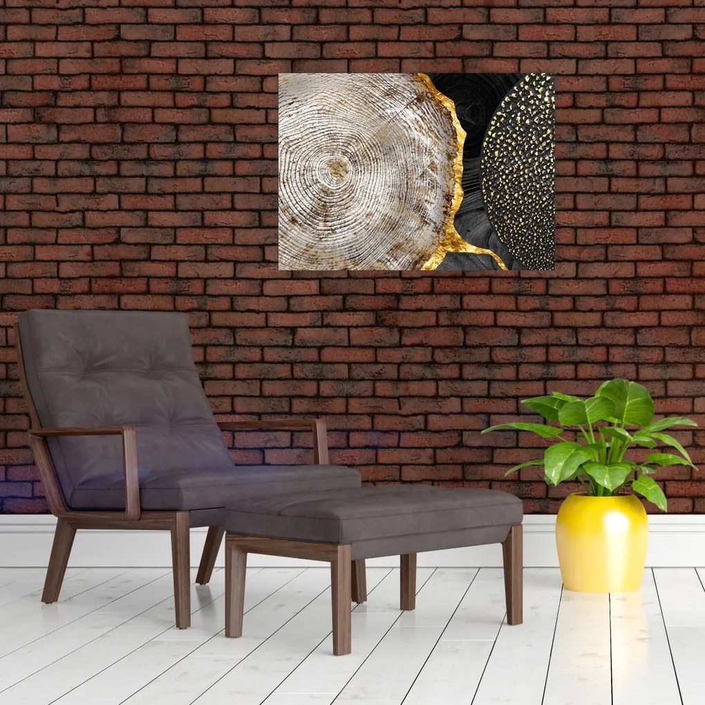 Obraz - Pień drzewa w kolażu 2 (70x50 cm)