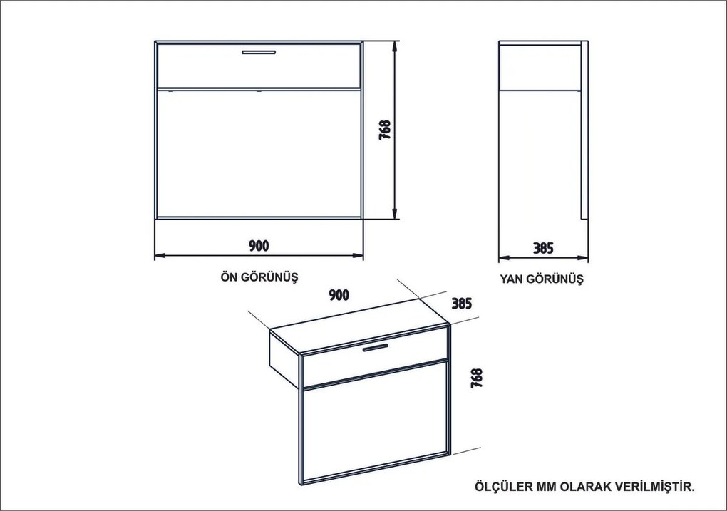 Stolik dekoracyjny Polka Aynali White