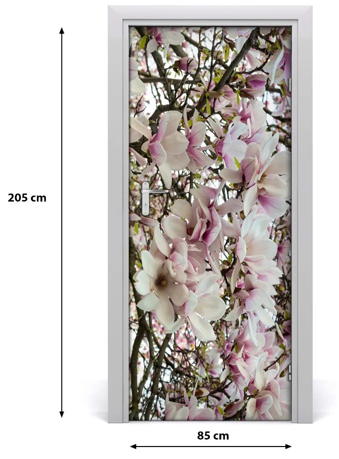 Nalepka Naklejka fototapeta na drzwi Kwiaty magnolii
