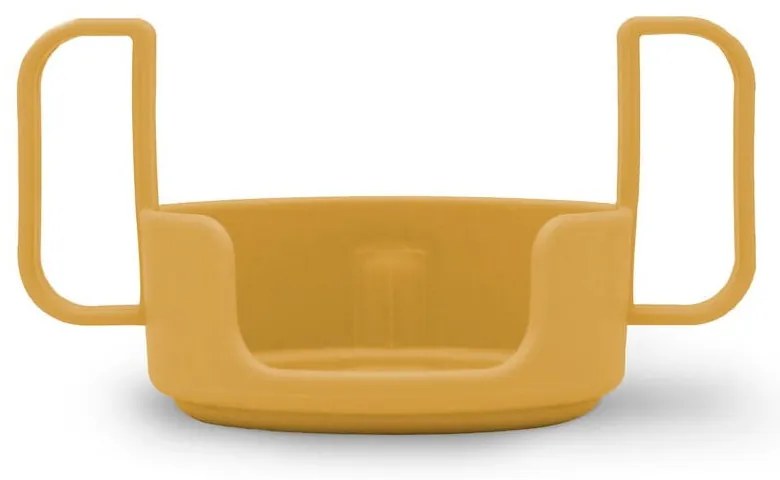 Musztardowy uchwyt do kubka dla dzieci Design Letters