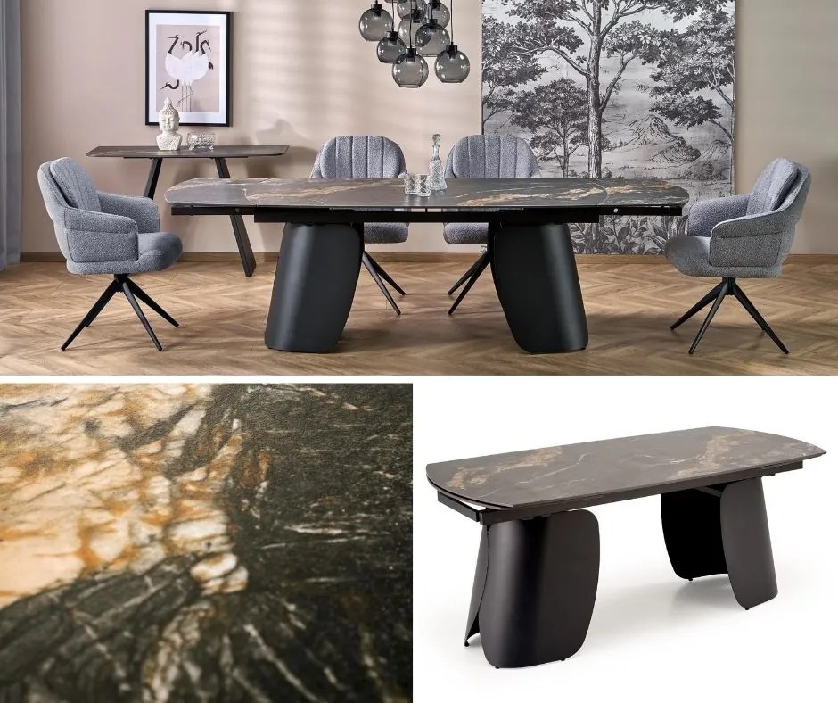 Rozkładany stół Forum Halmar z blatem ze spieku