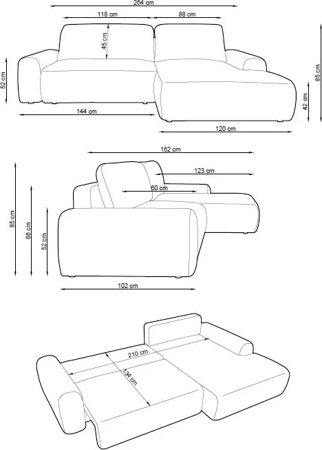 Ciemnoszary narożnik sztruksowy do salonu C9-F72