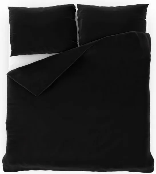 Kvalitex Pościel bawełniana czarna, 220 x 200 cm, 2 szt. 70 x 90 cm, 220 x 200 cm, 2 szt. 70 x 90 cm