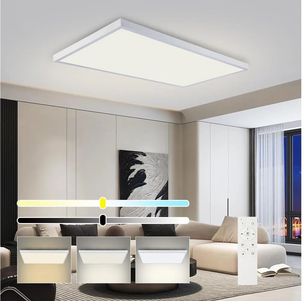 Brilagi-LED Ściemnialna oprawa łazienkowa FRAME SMART LED/96W/230V IP44 biały+pilot