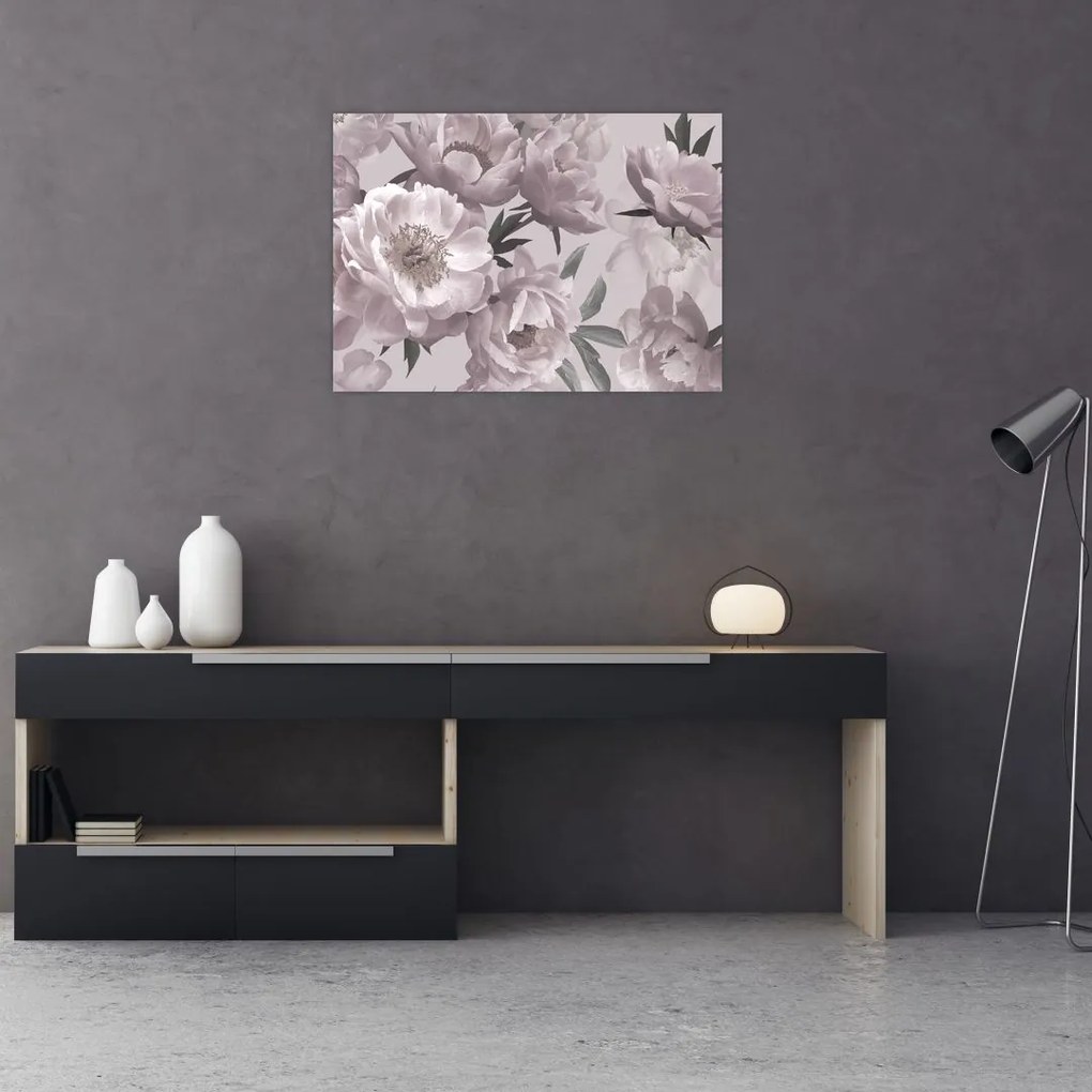 Obraz - Vintage kwiaty piwonii (70x50 cm)