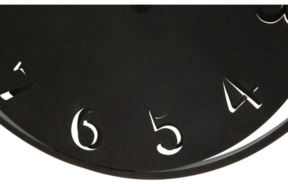 Czarny zegar ścienny Mauro Ferretti Circle, ⌀ 60 cm