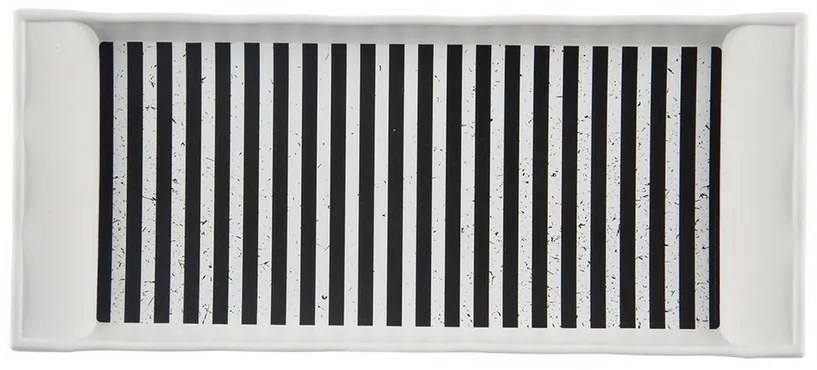 Orion Taca do serwowania Retro czarno-biała, 29,5x 13 cm