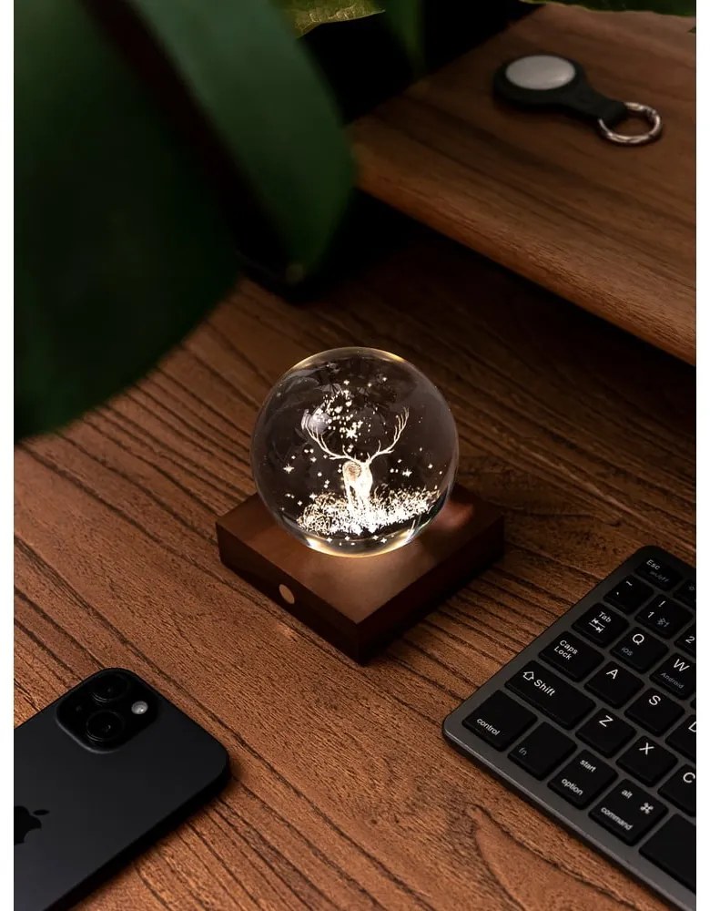 Ciemnobrązowa dekoracja świetlna na USB Amber – Gingko