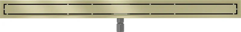 Mexen Flat M13 odpływ liniowy 2w1 140 cm, złoty szczotkowany - 1A10140