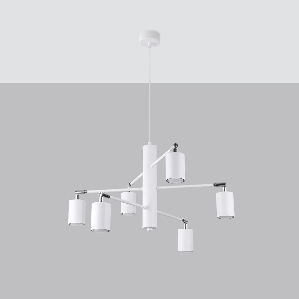Żyrandol LEMMI 6 biały SOLLUX LIGHTING
