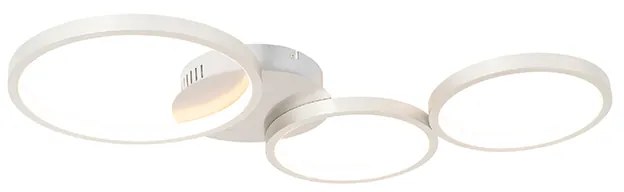 Designerska lampa sufitowa stalowa zwbudowanym LED 3-stopniowy ściemniacz 3-światła - PandeDesignerski Oswietlenie wewnetrzne