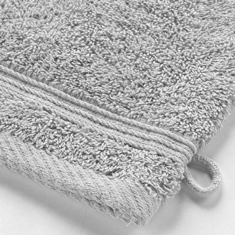 Jasnoszara bawełniana myjka 15x21 cm Tendresse – douceur d'intérieur
