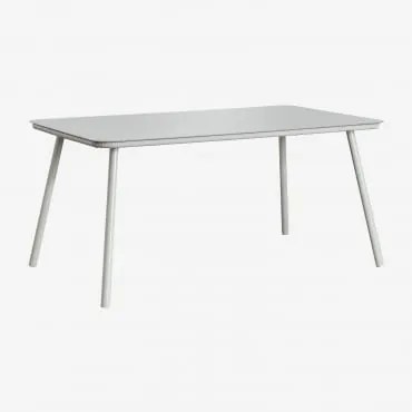 Prostokątny Stół Jadalniany 160x90 Cm Ze Szkła I Aluminium Arhiza Awokado - Sklum