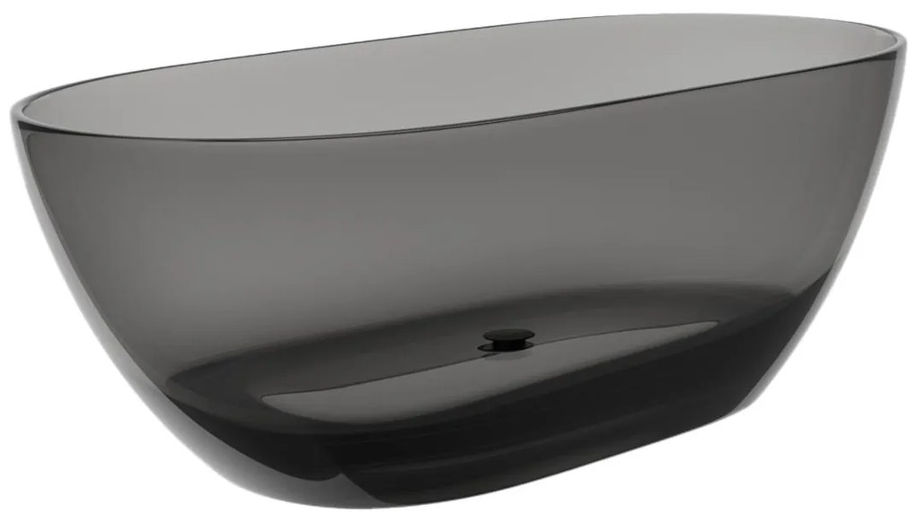 Wanna wolnostojąca przezroczysta - 292 l - 160 x 72 x 56 cm - Szary - Żywica - SPAVO