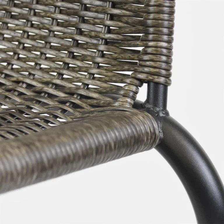 Krzesło ogrodowe bistro, sztaplowane, ciemnoszare