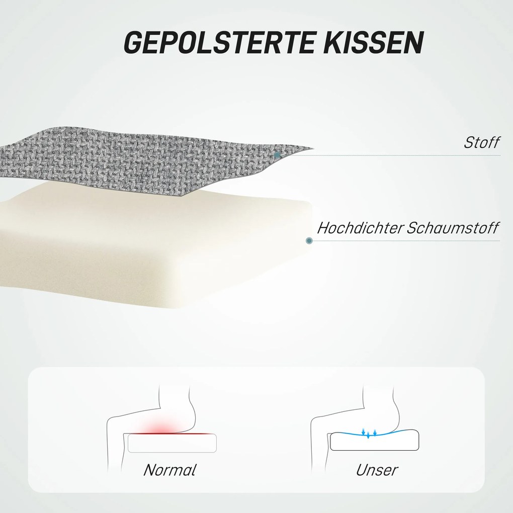 HOMCOM Obrotowy fotel biurowy bez podłokietników, z regulacją wysokości, na kółkach, Szary