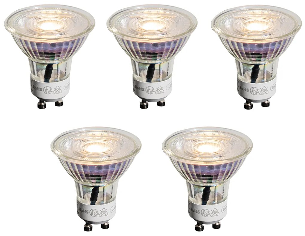 Zestaw 5 żarówek LED GU10 50mm przezroczystych 3,5W 330 lm 3000K