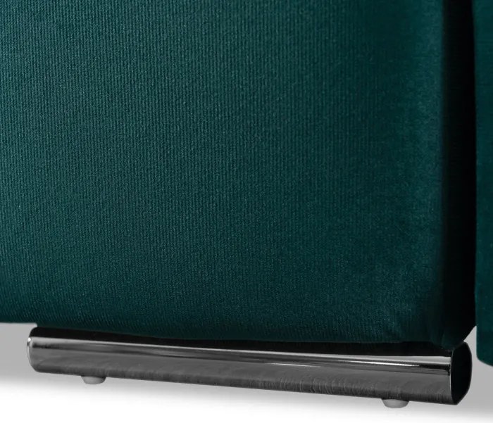 Sofa z Funkcją Spania FAVIO Wersalka Rozkładana Dwuosobowa Welurowa Zielona Nowoczesna do Salonu
