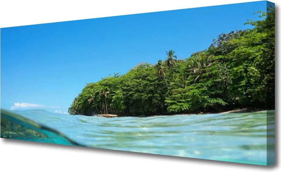 Obraz canvas Samotne Drzewo nad Morzem