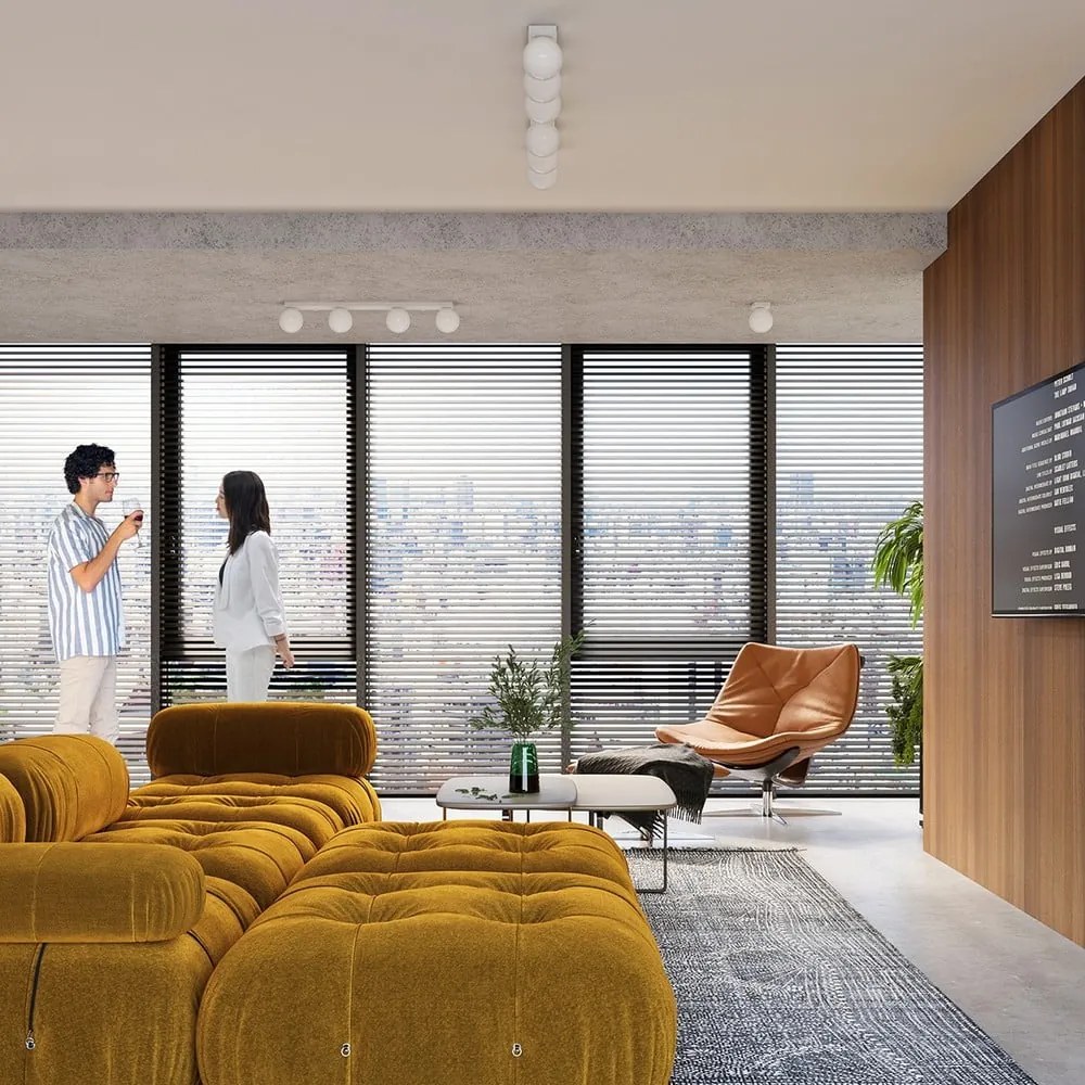 Biała lampa sufitowa ze szklanym kloszem ø 12 cm Umerta – Sollux