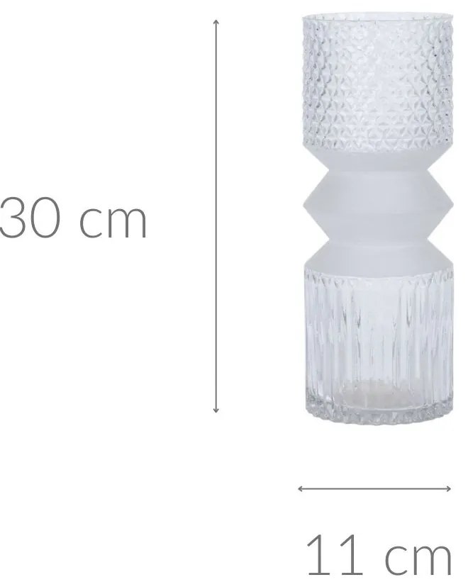Wazon szklany cylindryczny, 30 cm