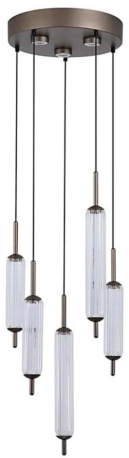 Searchlight 76210-5CL - ściemnialny żyrandol LED na lince CATTAIL LED/24W/230V