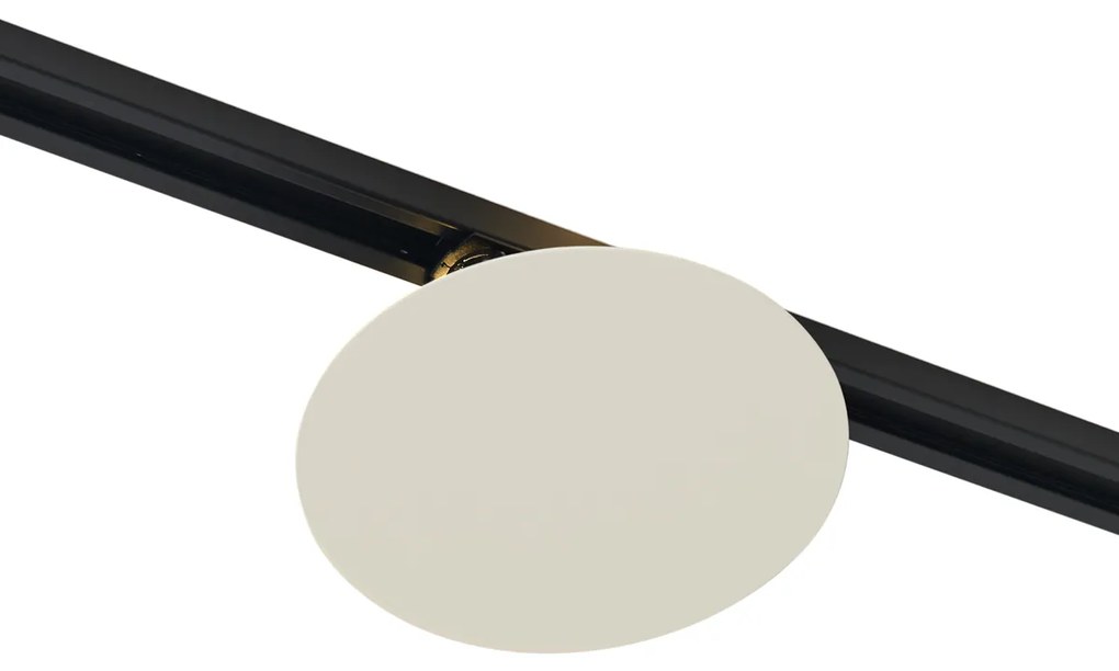 Nowoczesna beżowa lampa sufitowa do systemu szynowego 1-fazowego 2-punktowa - Iconic Pulley Nowoczesny Oswietlenie wewnetrzne