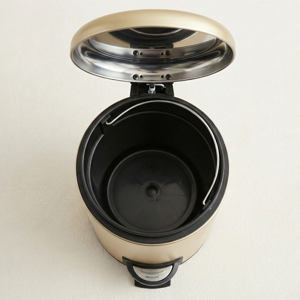 Kosz łazienkowy STEG z wolno opadającą pokrywą, wyciągany pojemnik, 3 l