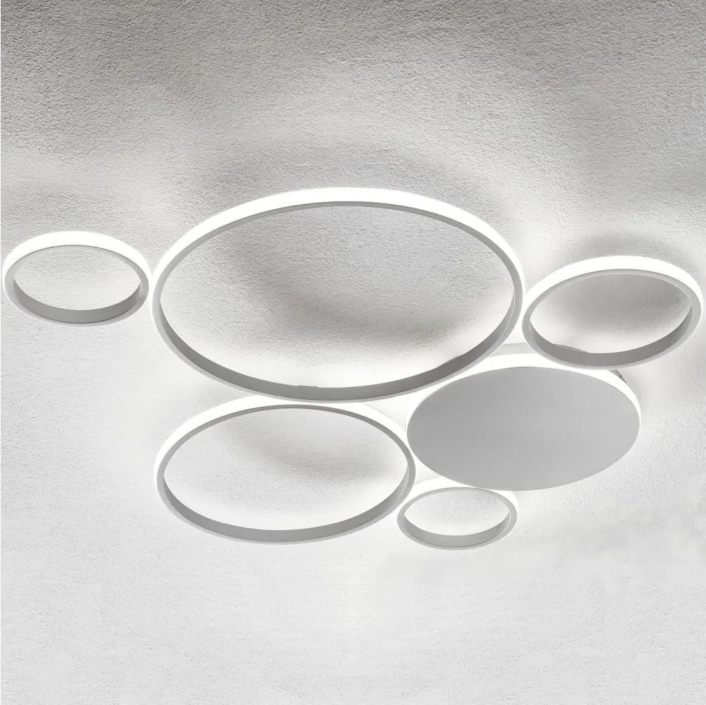 Ondaluce - ściemnialna oprawa sufitowa LED POIS LED/68W/230V, srebrna