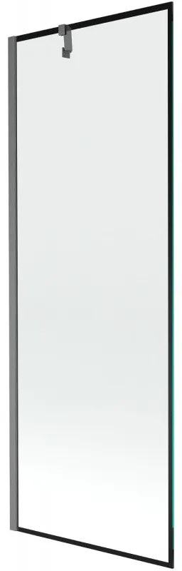Mexen Next parawan nawannowy 1-skrzydłowy 70 x 150 cm, czarna ramka, gun gray szczotkowany - 895-070-000-00-70-66