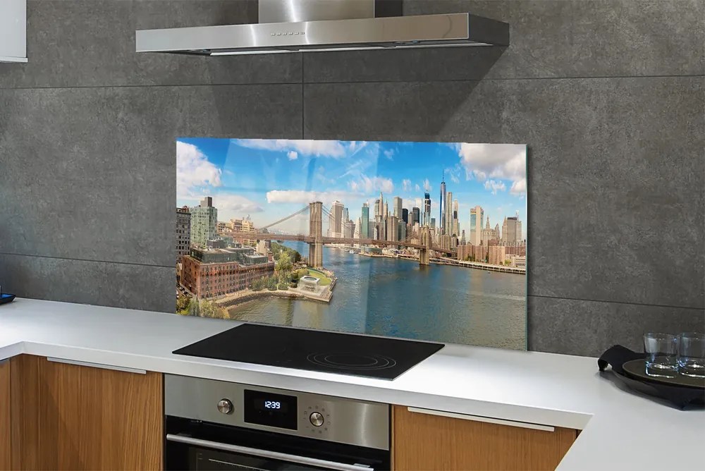 Panel szklany do Kuchni Most i Panorama Metropolii