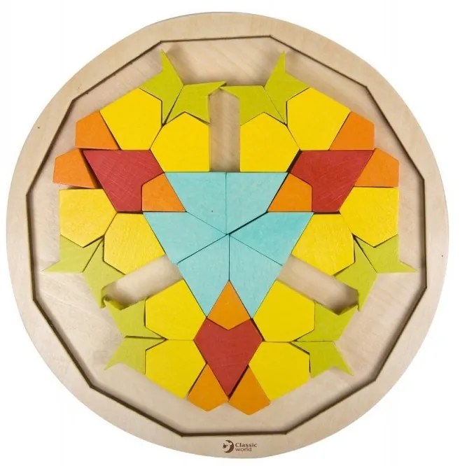 Classic world drewniane kolorowe klocki mandala