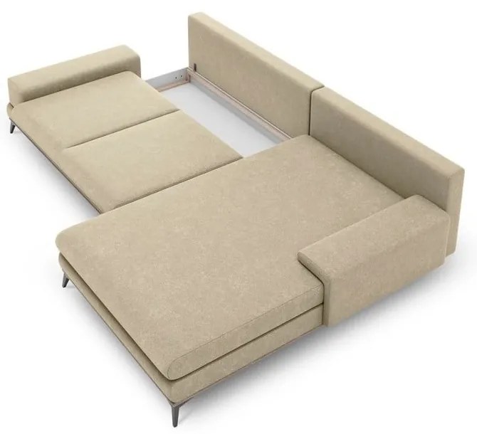 Beżowy rozkładany narożnik Windsor &amp; Co Sofas Planet, prawostronny