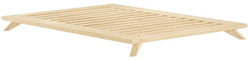 Łóżko dwuosobowe z drewna sosnowego ze stelażem 140x200 cm Senza – Karup Design