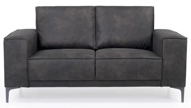 Antracytowa sofa z imitacji skóry 164 cm Copenhagen – Scandic