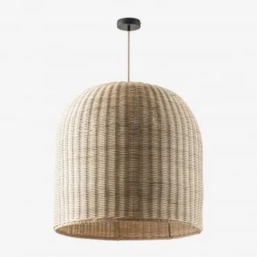 Lampa Sufitowa Wisząca Do Użytku Zewnętrznego Flandria Miel - Czarna & Ø60 Cm - ↑60 Cm Flandes - Sklum