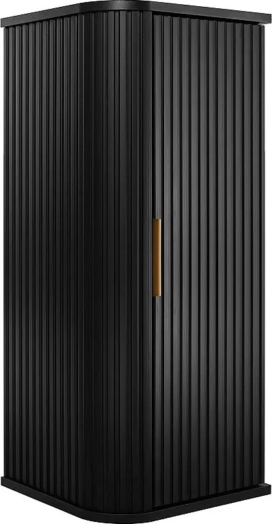 ELEGANCE Szafka wisząca słupek łazienkowy ryfle 31,5 x 35,5 x 79 czarny