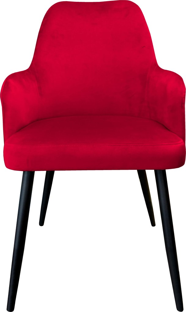 Krzesło WESTA tkanina Welur noga metalowa elegancki styl loftowy : Kolor nogi - Czarna stożek, Kolor tkaniny - VELVET - MG31, Typ siedziska - Siedzisko obrotowe 360°