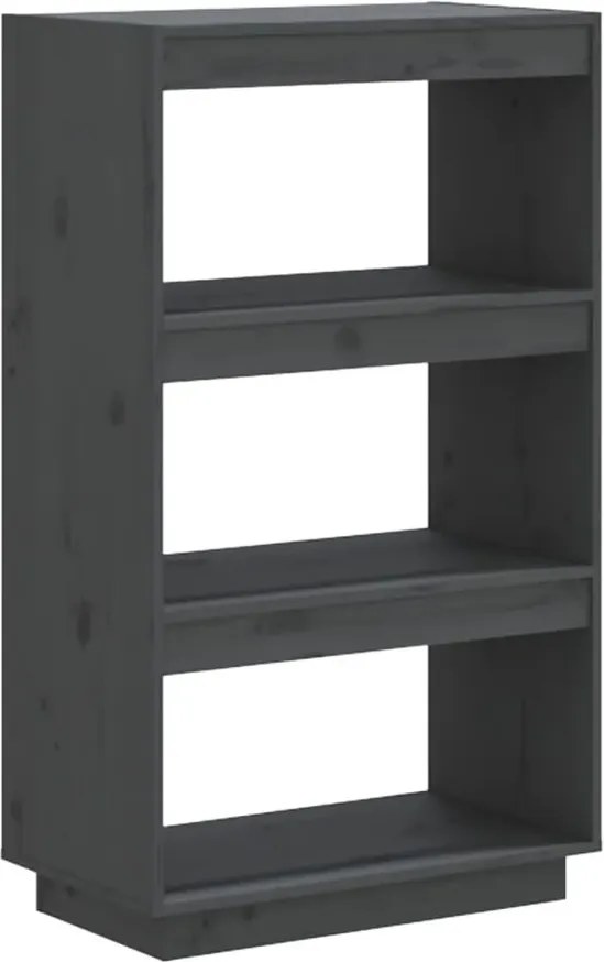 Szary regał minimalistyczny z drewna T7-C98
