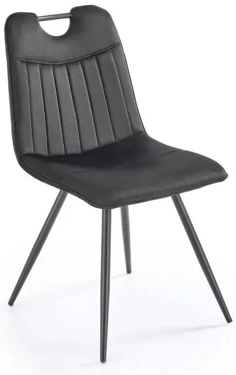 Krzesło tapicerowane K521 VELVET czarne HALMAR