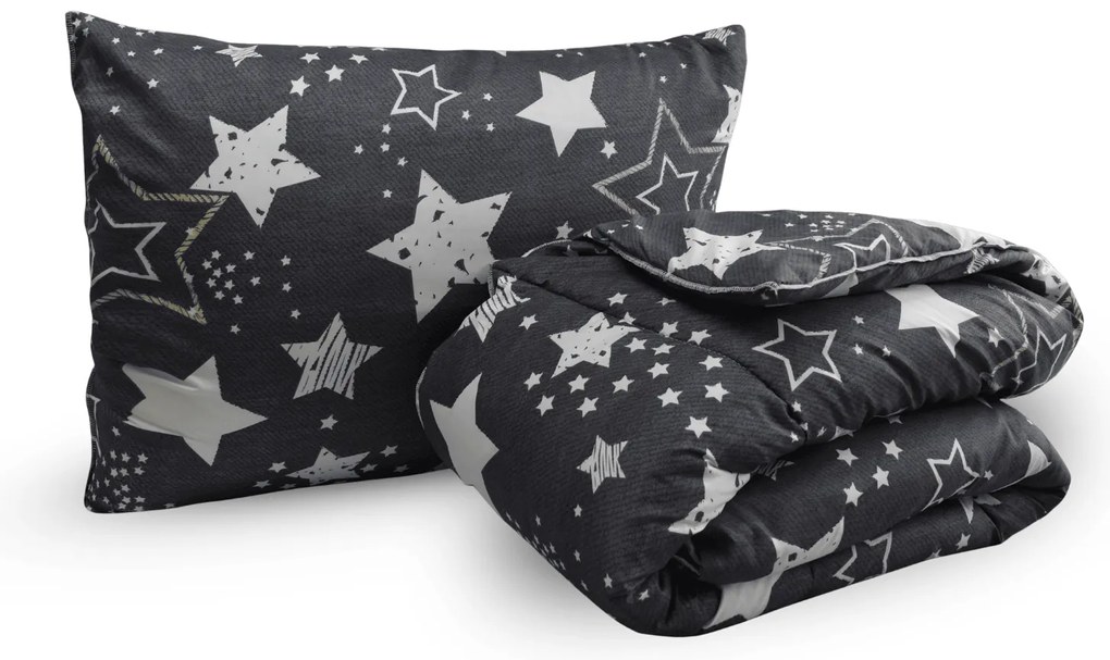 Zestaw całorocznej kołdry 140x200 cm z włókna silikonowego z poduszką 70x90 cm DREAM STAR