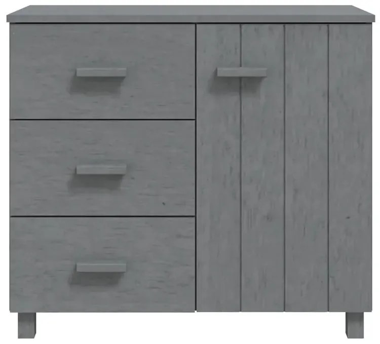 Ciemnoszara sosnowa rustykalna komoda F9-D32