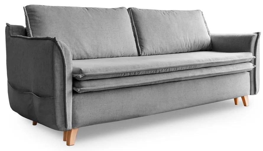 Szara rozkładana sofa 225 cm Charming Charlie – Miuform