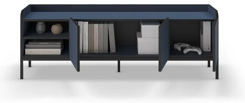 Niebieska szafka pod TV 160x55x42 cm Adara – Marckeric