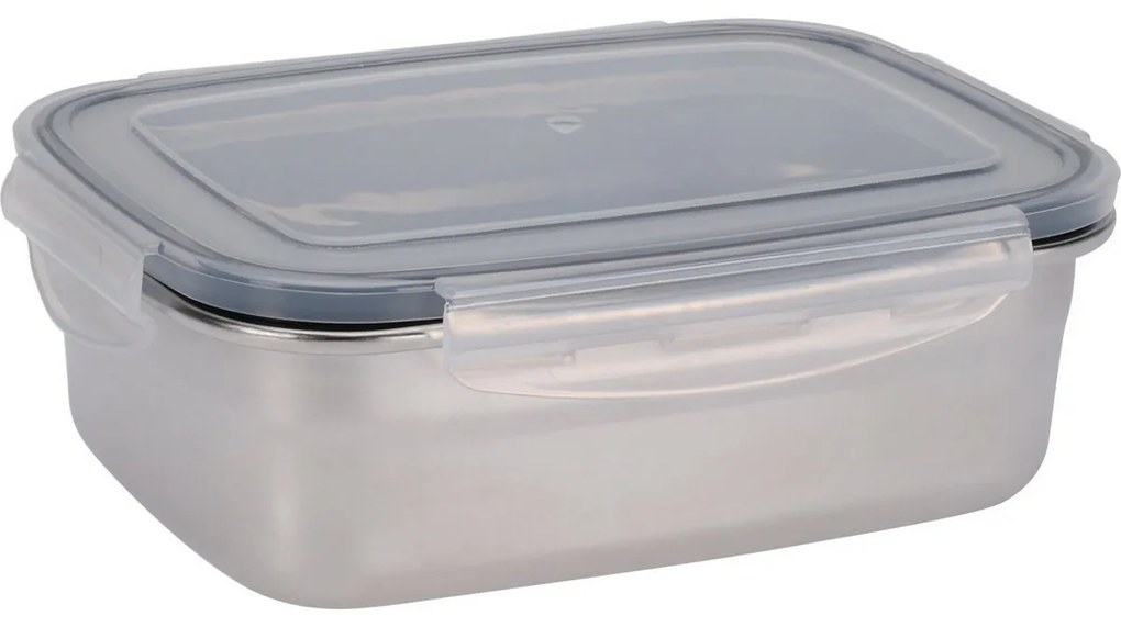 Excellent Houseware Pojemnik ze stali nierdzewnejz plastikową pokrywką 750 ml, 0,75 l
