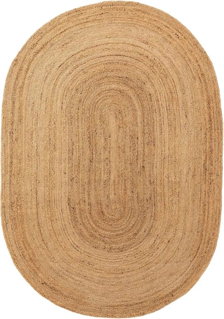 Owalny dywan Jutta D w jasnobrązowym kolorze