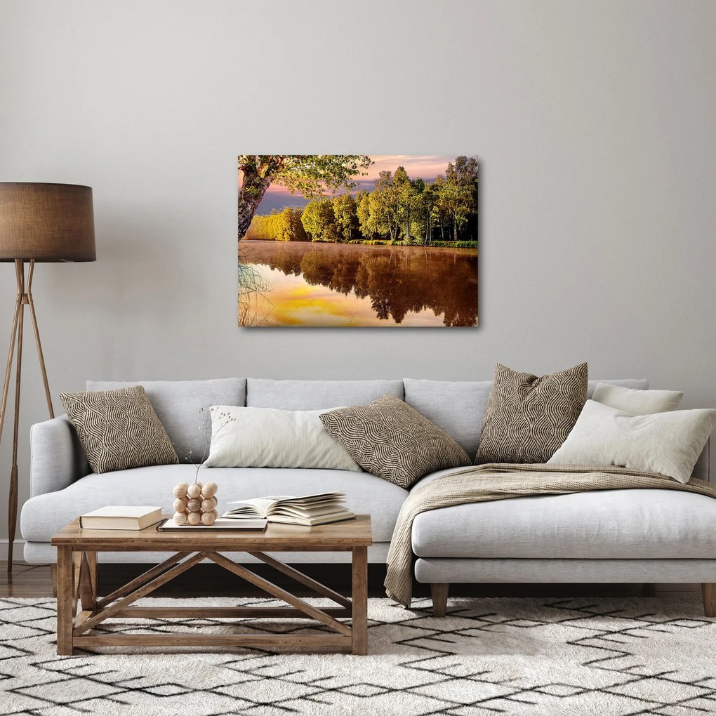 Obraz - Za rzeką (70x50 cm)