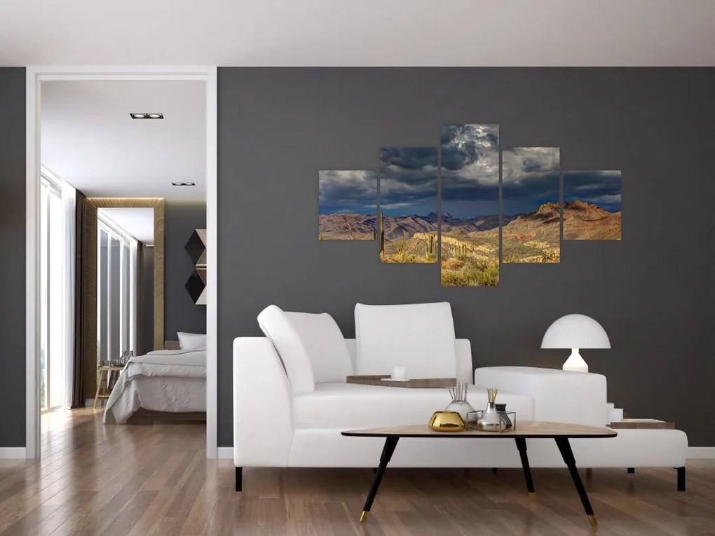 Obraz - kaktusy w przyrodzie (125x70 cm)