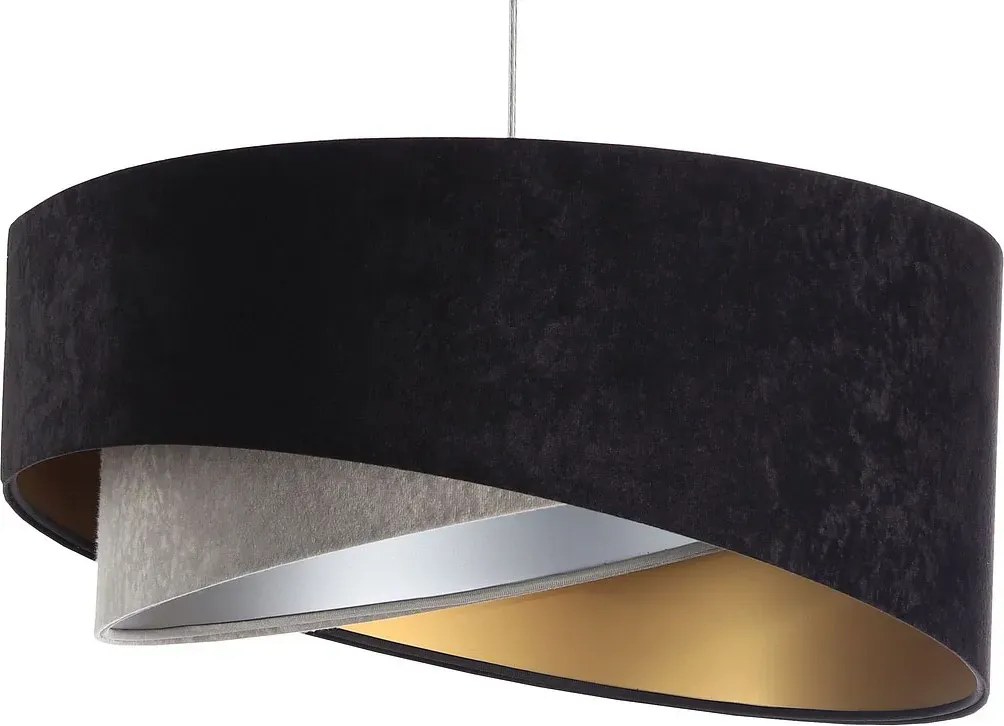 Czarno-szara asymetryczna lampa wisząca - 6X EX992 W1-L85